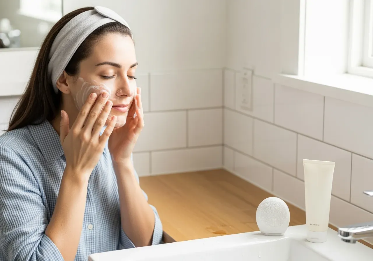 Blått LED-ljus för lugnare hud