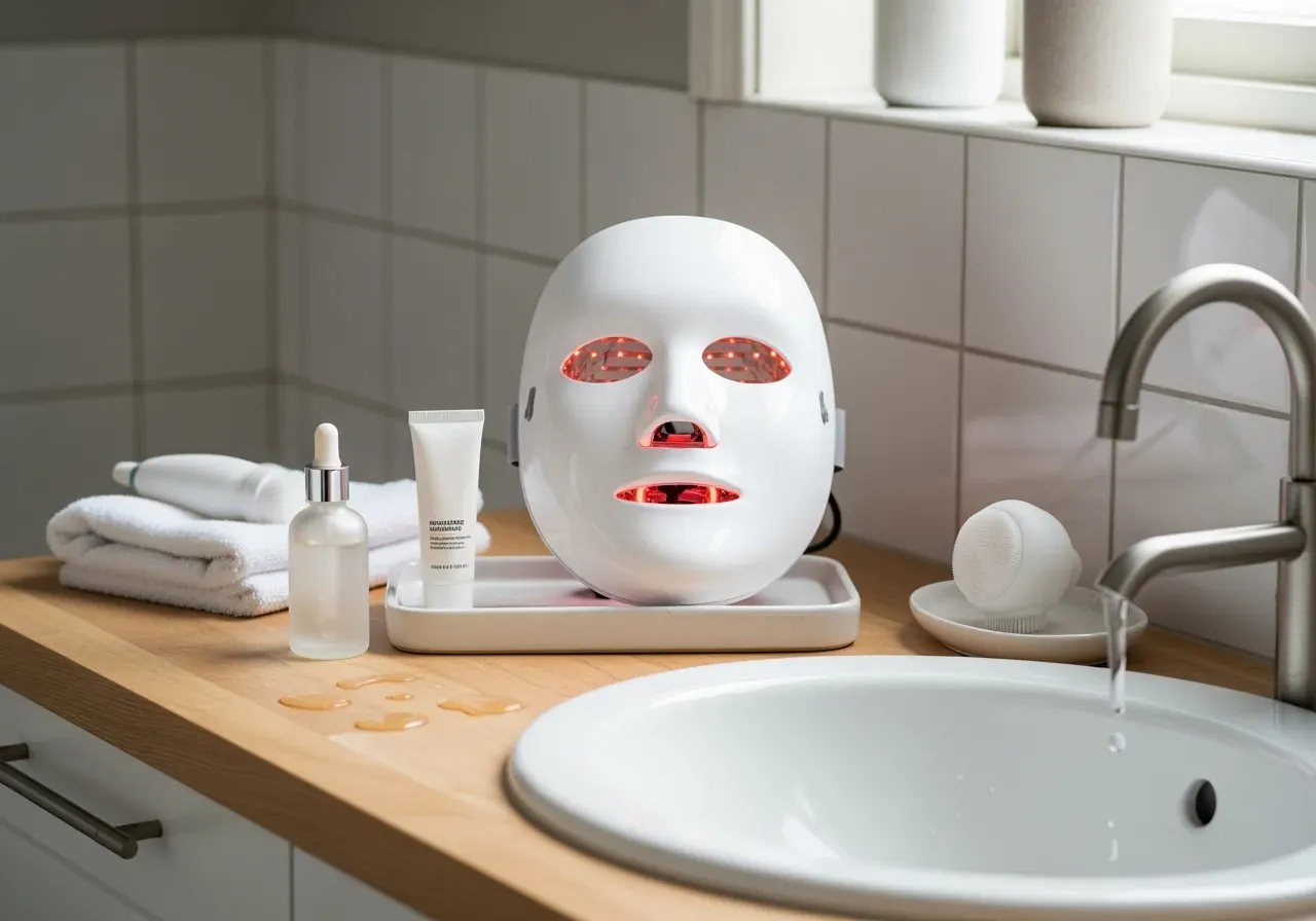 Rött ljus rutin för kollagen