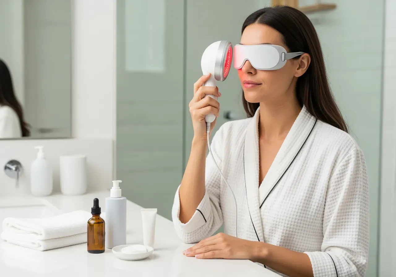LED-ljusterapi för huden hemma